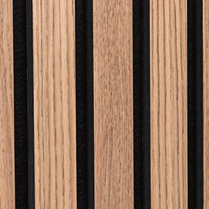 Spilepanel i eikefinert sort MDF, hvitlasert