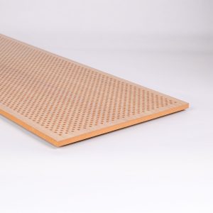 Perforert MDF plate med eikefiner- Domino Ø6mm cc16
