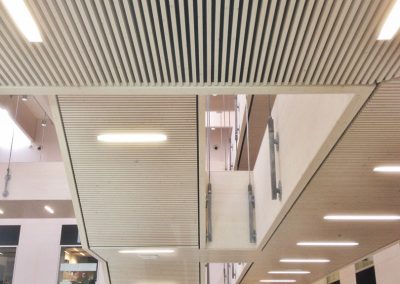 Nord-Østerdal Videregående skole - Spiler på vegg og himling levert av Otretek AS