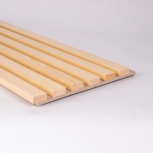Spilepanel i furu, ubehandlet - mørk beige fiberplate